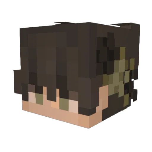 Nuxz Minecraft avatar head, 3D render