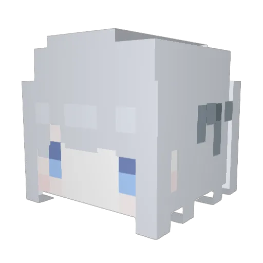 NuyuRain Minecraft avatar head, 3D render