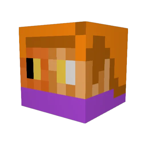 Nv9Pro Minecraft avatar head, 3D render