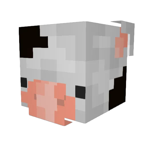 NvAka_ Minecraft avatar head, 3D render