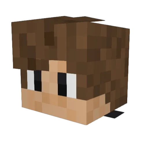 NvRe Minecraft avatar head, 3D render