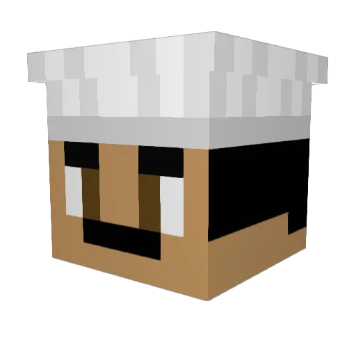 Nvbzyy Minecraft avatar head, 3D render