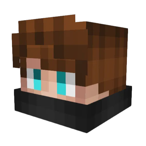 Nvckls Minecraft avatar head, 3D render