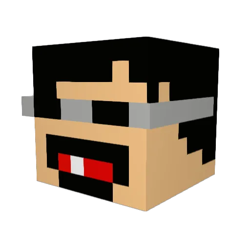 Nveas Minecraft avatar head, 3D render