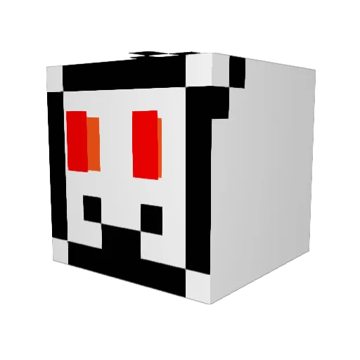 Nvece Minecraft avatar head, 3D render