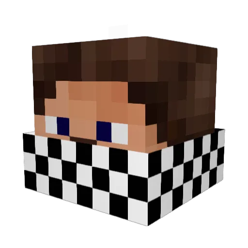 Nvidia3D Minecraft avatar head, 3D render