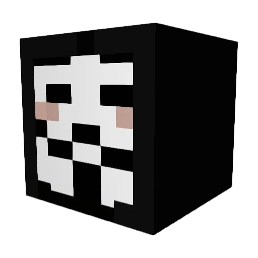 NvidiaQlisuelta Minecraft avatar head, 3D render