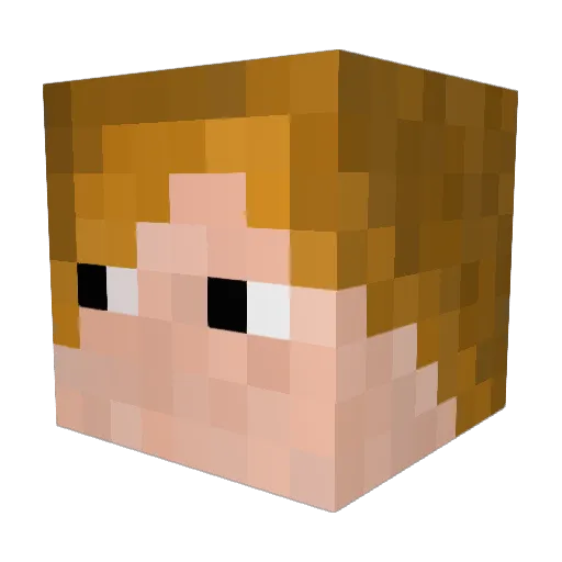 Nvjds Minecraft avatar head, 3D render