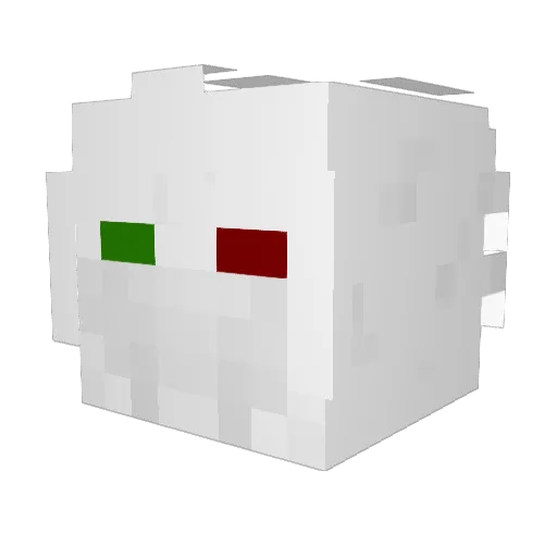 Nvkir Minecraft avatar head, 3D render