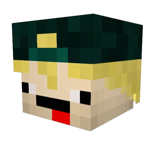 NvrL0se Minecraft avatar head, 3D render