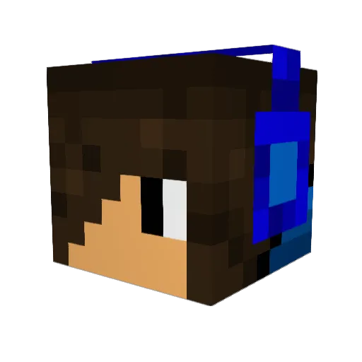NvrLose Minecraft avatar head, 3D render