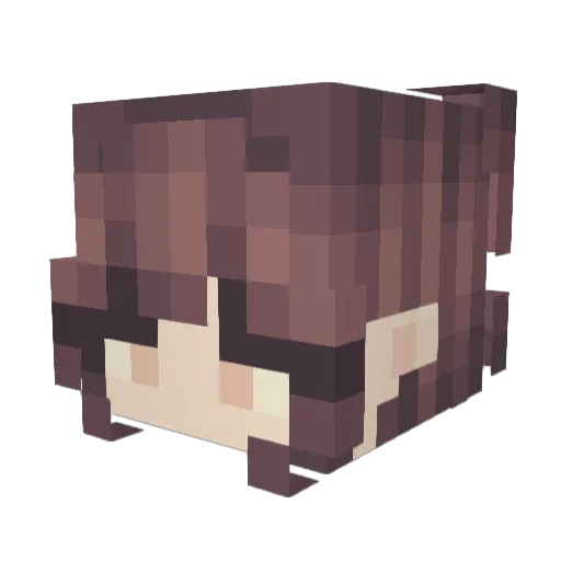 Nvrcisa Minecraft avatar head, 3D render