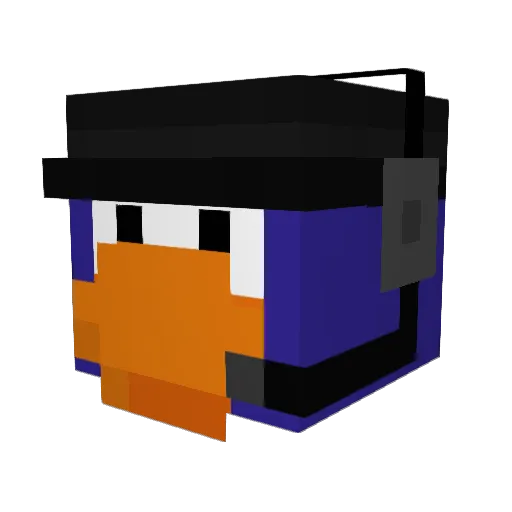 Nvri Minecraft avatar head, 3D render