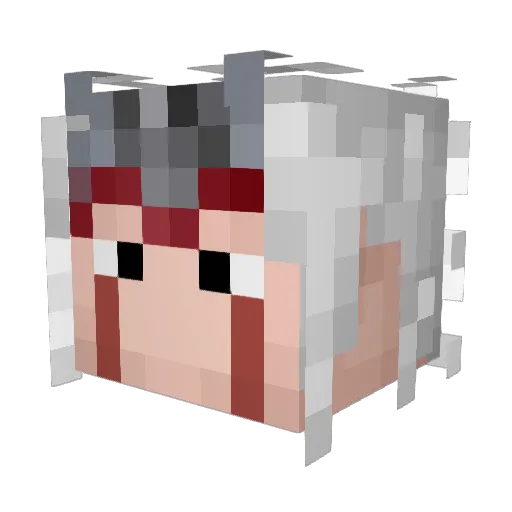 Nvt Minecraft avatar head, 3D render