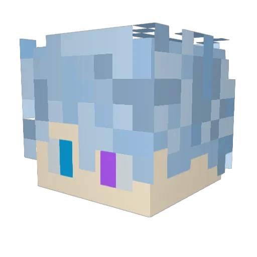 Nvwei_0721 Minecraft avatar head, 3D render
