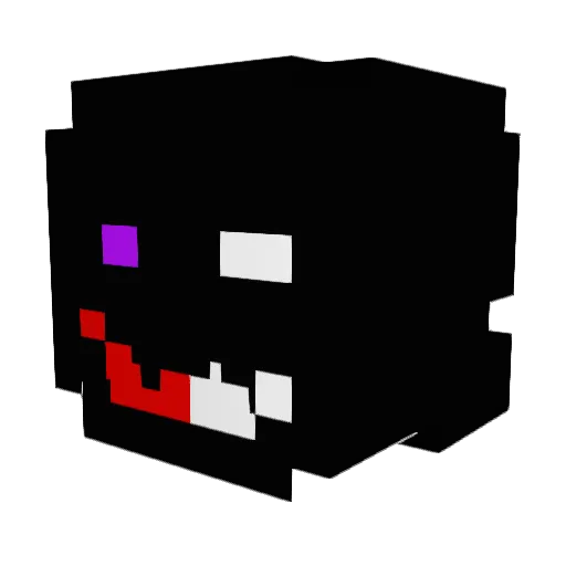 Nvzp Minecraft avatar head, 3D render