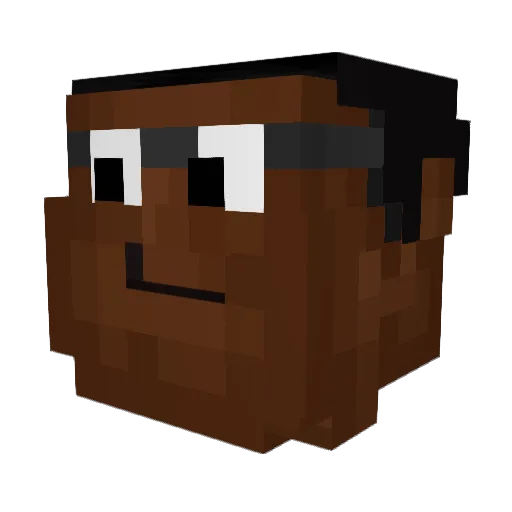 NwarClient_ Minecraft avatar head, 3D render