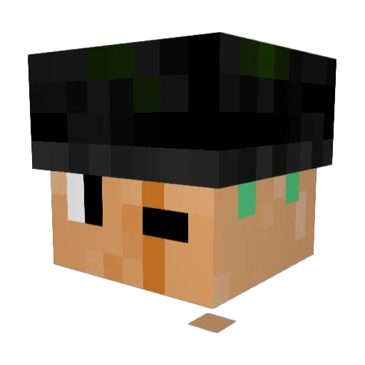 Nwave22 Minecraft avatar head, 3D render