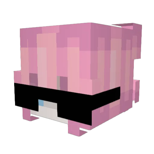Nwkhu Minecraft avatar head, 3D render