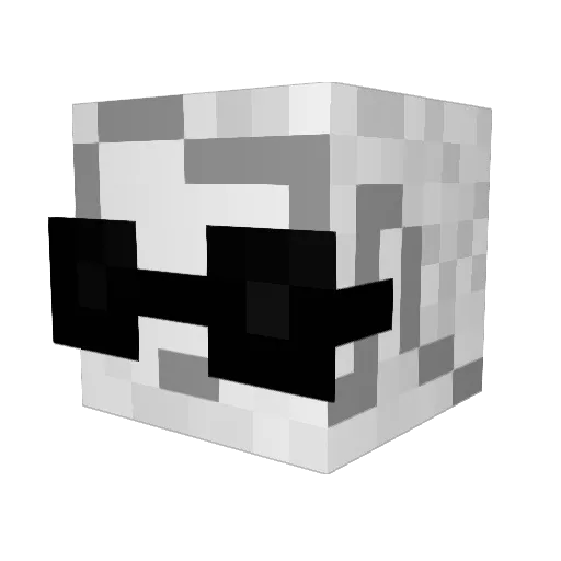 Nwolfwood Minecraft avatar head, 3D render