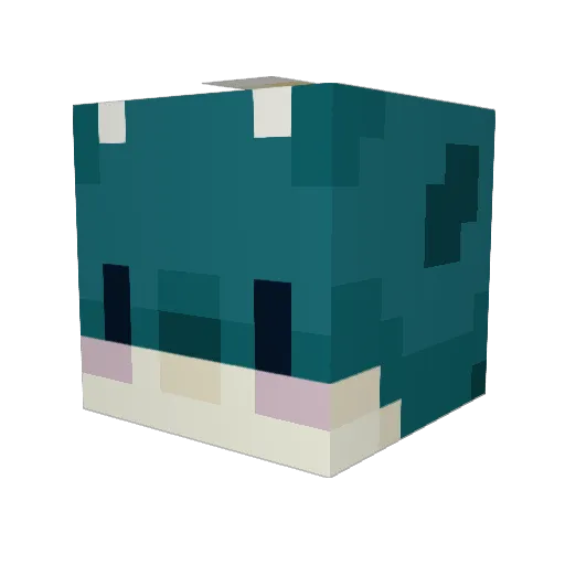 Nworb Minecraft avatar head, 3D render