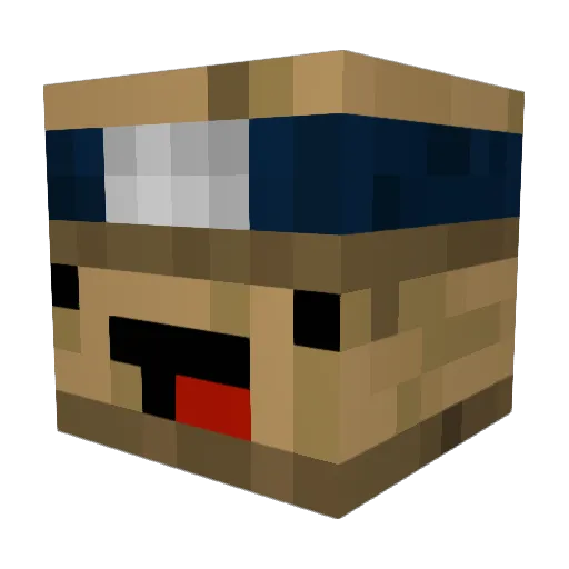 Nx3E Minecraft avatar head, 3D render