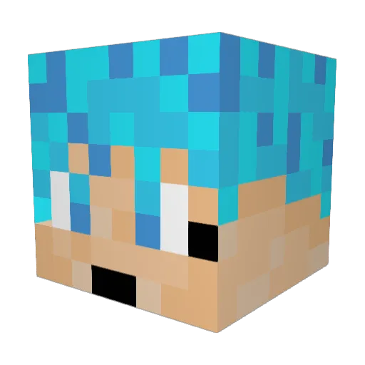 NxO07 Minecraft avatar head, 3D render