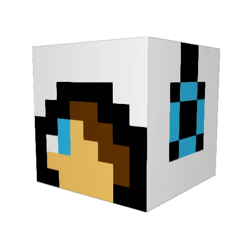 NxSevenN Minecraft avatar head, 3D render