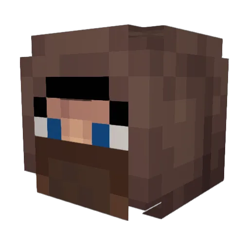 NxTLoG Minecraft avatar head, 3D render
