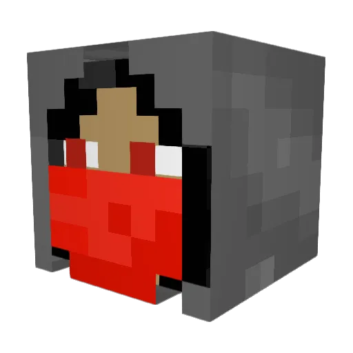 Nxckuh Minecraft avatar head, 3D render