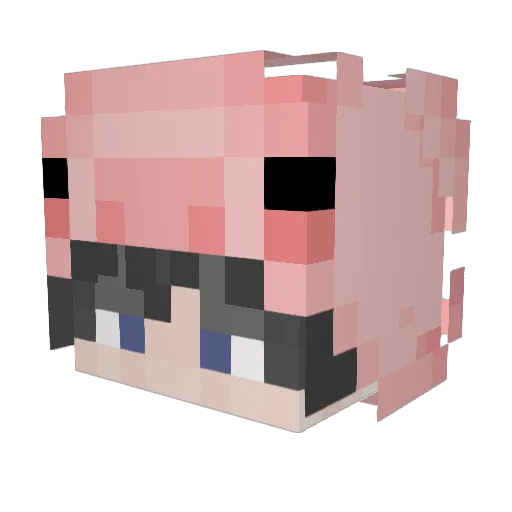 Nxlzy Minecraft avatar head, 3D render