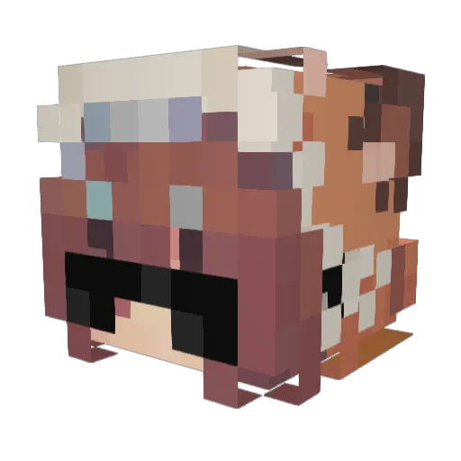 Nxmu Minecraft avatar head, 3D render