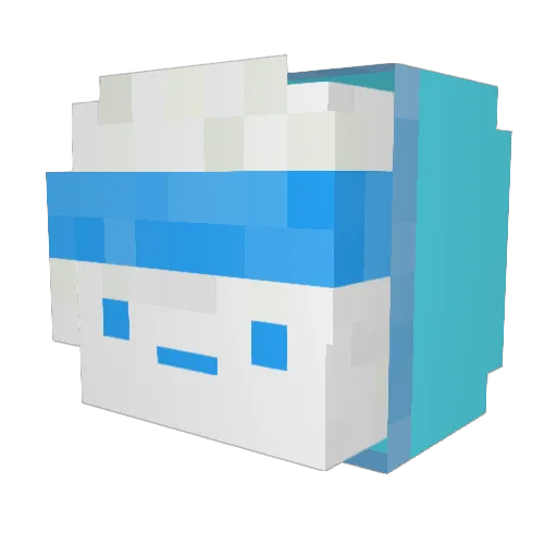 Nxodz Minecraft avatar head, 3D render