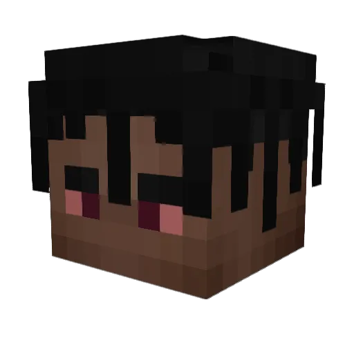 Nxrwn Minecraft avatar head, 3D render