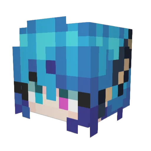 NxtAnthxny Minecraft avatar head, 3D render