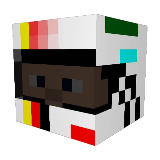 NxtDybala Minecraft avatar head, 3D render