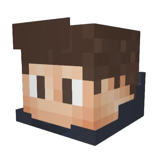 NxtStrotii Minecraft avatar head, 3D render