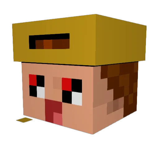 NxuggetXP Minecraft avatar head, 3D render