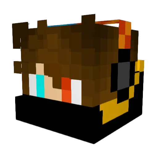 Nxw4__ Minecraft avatar head, 3D render