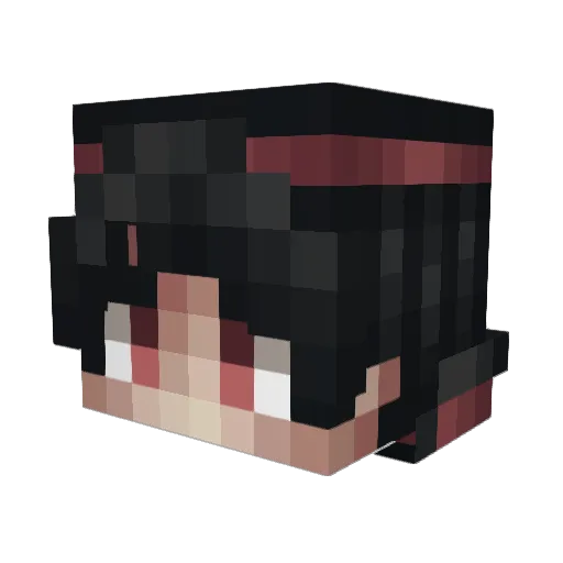 Nxwzq Minecraft avatar head, 3D render