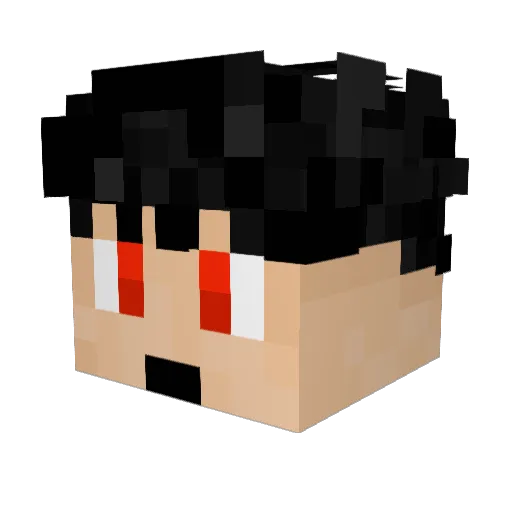 Nxxho Minecraft avatar head, 3D render