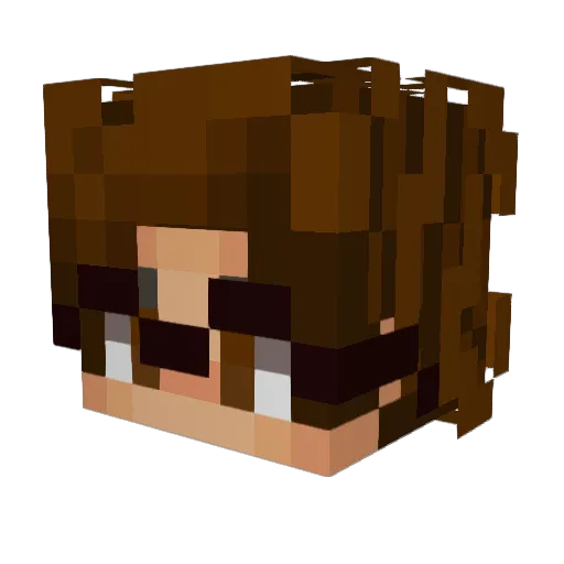 NxzyMc Minecraft avatar head, 3D render