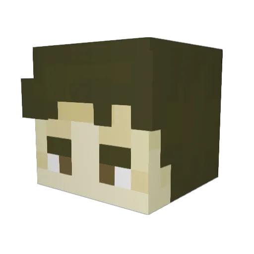 Ny0u0 Minecraft avatar head, 3D render
