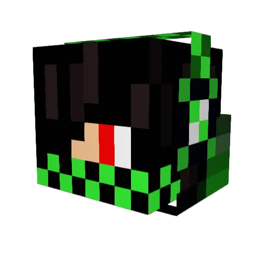NyCrawler Minecraft avatar head, 3D render