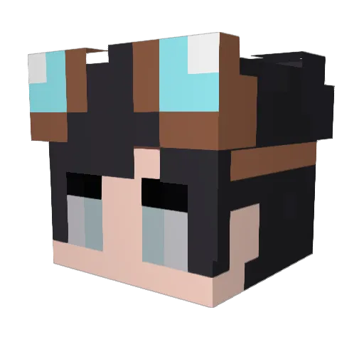 NyHarRutHotep Minecraft avatar head, 3D render