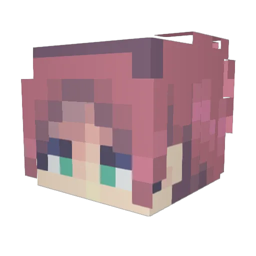 NyR1T0 Minecraft avatar head, 3D render