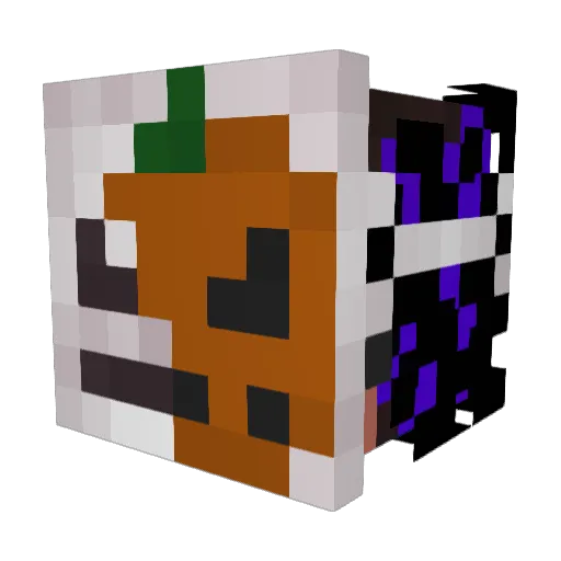 Ny_Port Minecraft avatar head, 3D render