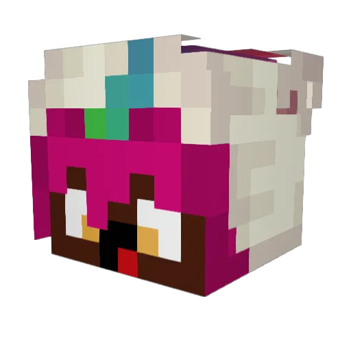Nya2402 Minecraft avatar head, 3D render
