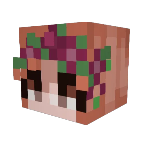 NyaCat22 Minecraft avatar head, 3D render