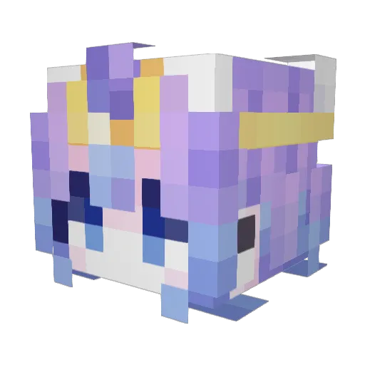 NyaVast Minecraft avatar head, 3D render